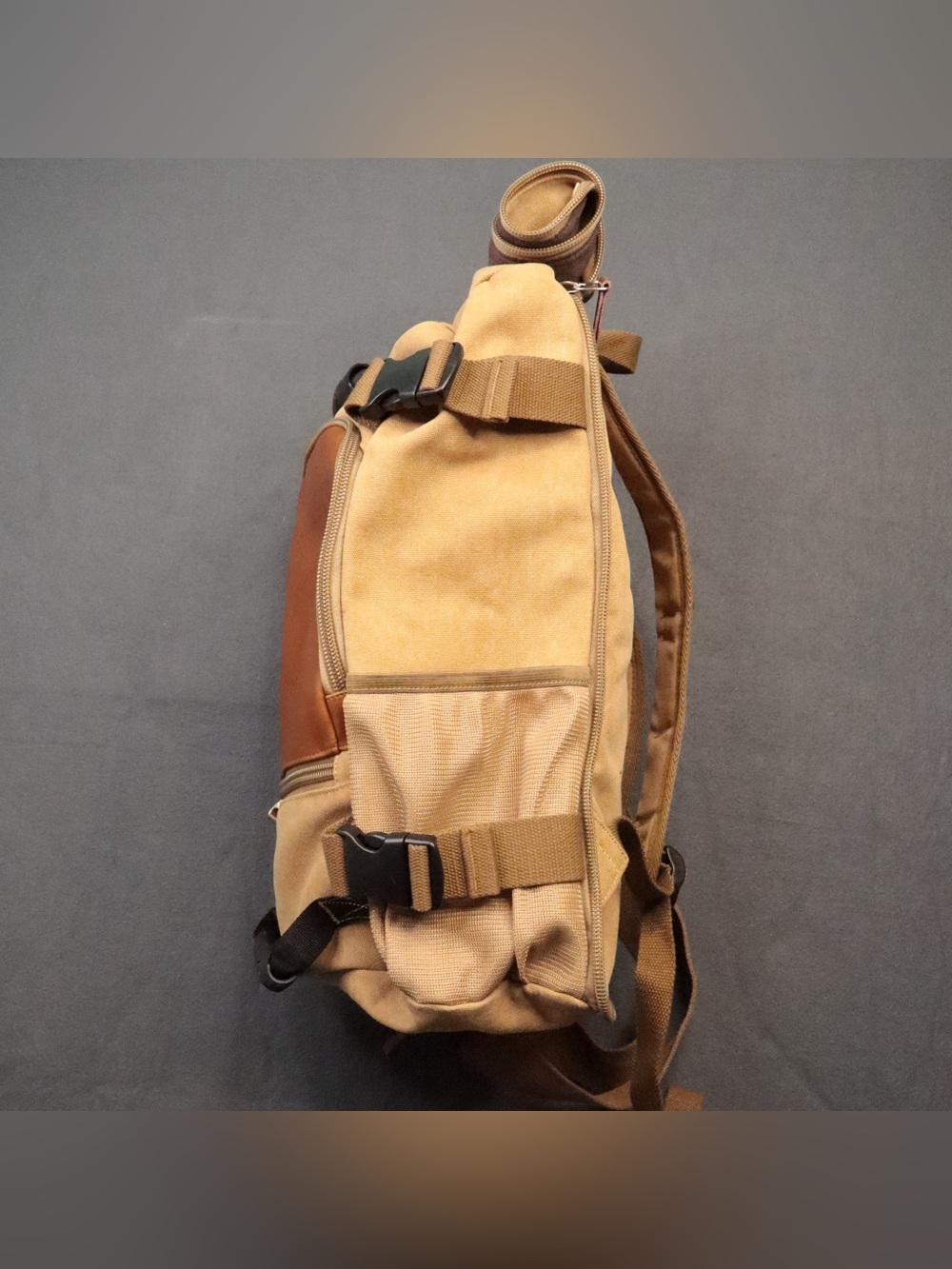 KAKA Design Convertible Backpack Duffel Bag Canvas Travel Hiking Luggage Khaki - Picture 4 of 11